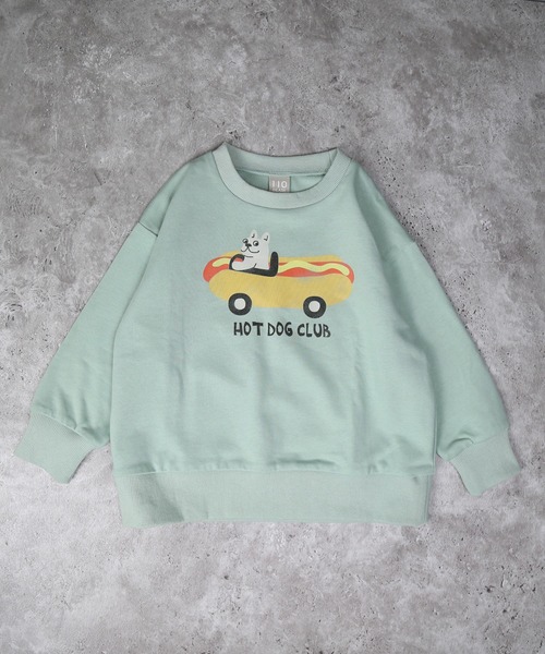 DILASH（ディラッシュ）の「ホットドッグトレーナー（スウェット・キッズ・ピンク/ミント・110/100/90/80/140/130/120）」の6枚目の写真