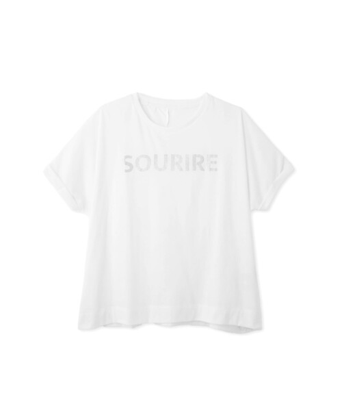Jayro(ジャイロ)の「フレンチロゴTシャツ(Tシャツ/カットソー・レディース・ホワイト/ネイビー/サックスブルー/ブラック・FREE)」の2枚目の写真