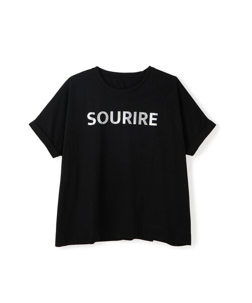 Jayro(ジャイロ)の「フレンチロゴTシャツ(Tシャツ/カットソー・レディース・ホワイト/ネイビー/サックスブルー/ブラック・FREE)」の1枚目の写真