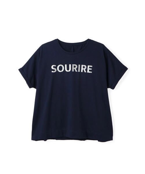 Jayro(ジャイロ)の「フレンチロゴTシャツ(Tシャツ/カットソー・レディース・ホワイト/ネイビー/サックスブルー/ブラック・FREE)」の12枚目の写真