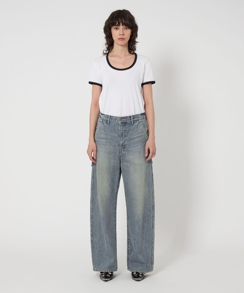 【美品】ASTRAET 定価4.4万13オンス ルーファ デニムパンツ ASTRAET＞13オンス ルーファ ブラックデニムパンツ UNISEX