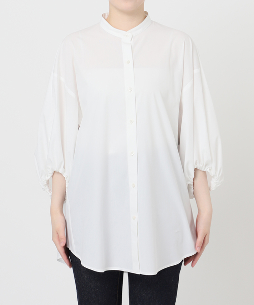 journal standard L'essage（ジャーナルスタンダードレサージュ）の「CPブロードギャザーシャツ（シャツ/ブラウス・レディース・ブルー/ブラック/ホワイト・FREE）」の13枚目の写真