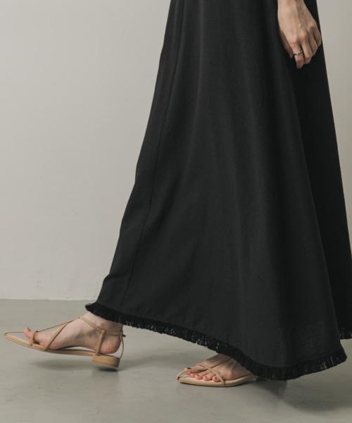 SENSE OF PLACE by URBAN RESEARCH（センスオブプレイスバイアーバンリサーチ）の「アメスリフリンジワンピース（ワンピース・レディース・アイボリー/オレンジ/ブラック・ONE/S）」の12枚目の写真