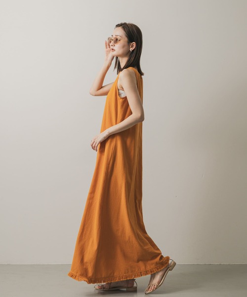 SENSE OF PLACE by URBAN RESEARCH（センスオブプレイスバイアーバンリサーチ）の「アメスリフリンジワンピース（ワンピース・レディース・アイボリー/オレンジ/ブラック・ONE/S）」の15枚目の写真