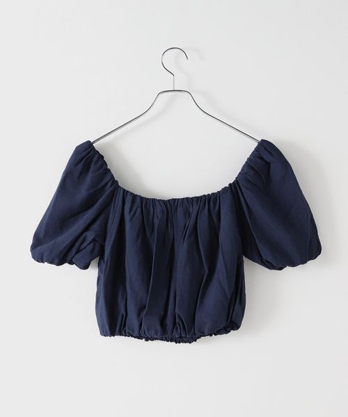 MAISON GUILLEMETTE/メゾンギヨメット CROP BL ブラウス LEACROP