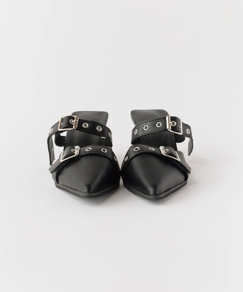 Chick（チック）の「Belt Strap Mule Pumps  / ベルトストラップミュールパンプス（パンプス・レディース・アイボリー/ブラック/シルバー・35/36/37/38）」の5枚目の写真