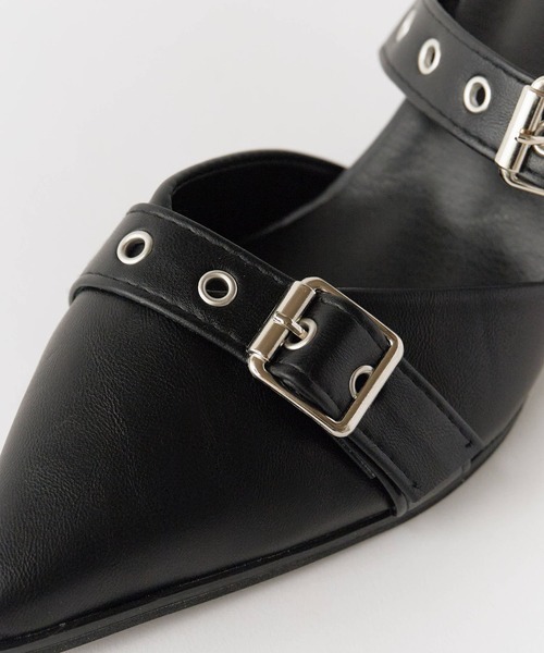 Chick（チック）の「Belt Strap Mule Pumps  / ベルトストラップミュールパンプス（パンプス・レディース・アイボリー/ブラック/シルバー・35/36/37/38）」の8枚目の写真