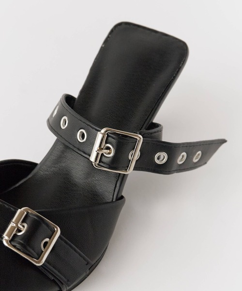 Chick（チック）の「Belt Strap Mule Pumps  / ベルトストラップミュールパンプス（パンプス・レディース・アイボリー/ブラック/シルバー・35/36/37/38）」の9枚目の写真