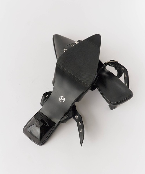 Chick（チック）の「Belt Strap Mule Pumps  / ベルトストラップミュールパンプス（パンプス・レディース・アイボリー/ブラック/シルバー・35/36/37/38）」の12枚目の写真