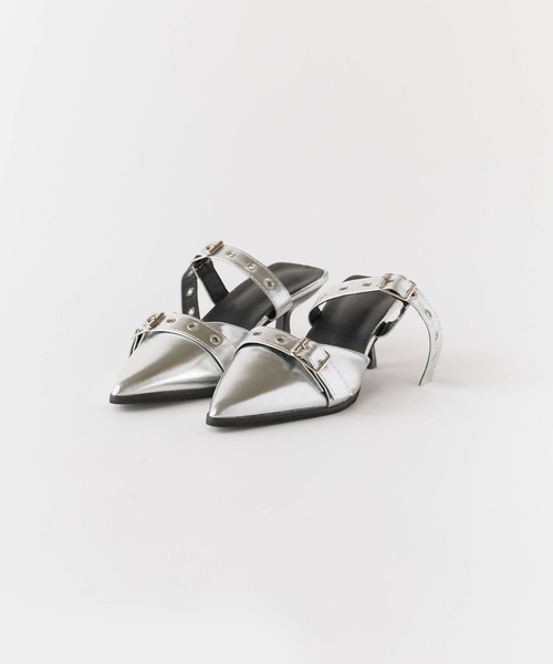 Chick（チック）の「Belt Strap Mule Pumps  / ベルトストラップミュールパンプス（パンプス・レディース・アイボリー/ブラック/シルバー・35/36/37/38）」の20枚目の写真