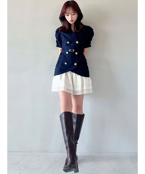 RESEXXY(リゼクシー)の「スクエアトゥロングブーツ(ブーツ・レディース・ブラック/ブラウン・LARGE/MEDIUM/SMALL)」の12枚目の写真