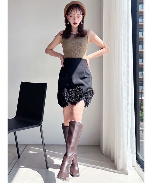 RESEXXY(リゼクシー)の「スクエアトゥロングブーツ(ブーツ・レディース・ブラック/ブラウン・LARGE/MEDIUM/SMALL)」の22枚目の写真