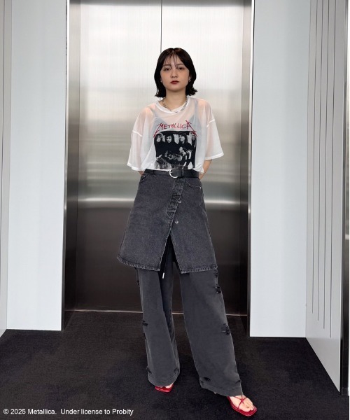 MEDI METALLICA SHEER TEE（Tシャツ/カットソー）｜Ameri