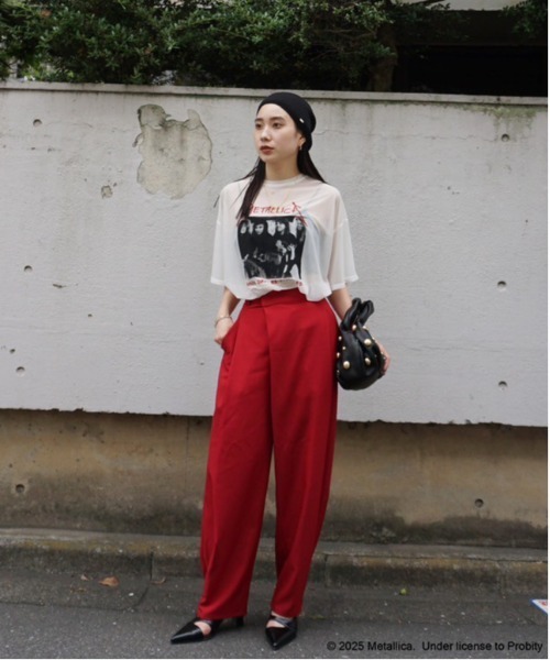 AMERI MEDI LLICA SHEER TEEホワイトF新品 MEDI METALLICA SHEER TEE（Tシャツ/カットソー）｜Ameri