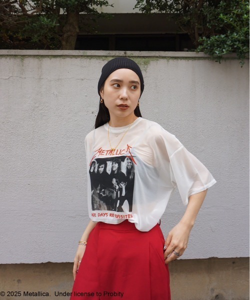 MEDI METALLICA SHEER TEE（Tシャツ/カットソー）｜Ameri