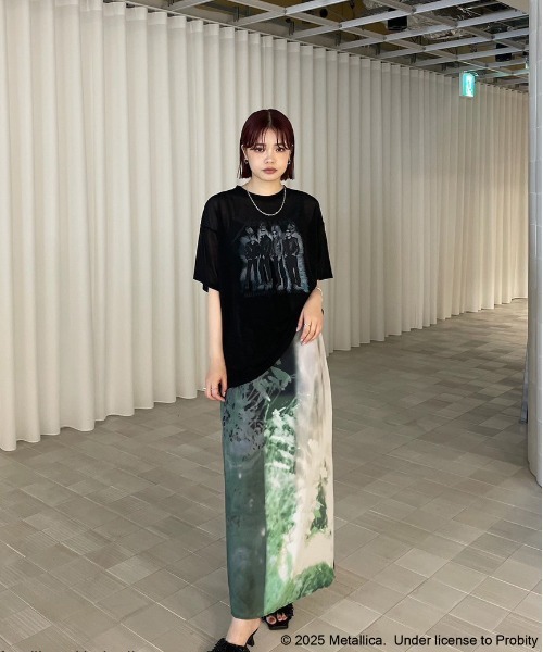 Ameri（アメリ）の「MEDI METALLICA SHEER TEE（Tシャツ/カットソー・レディース・アイボリー/ブラック・FREE）」の19枚目の写真