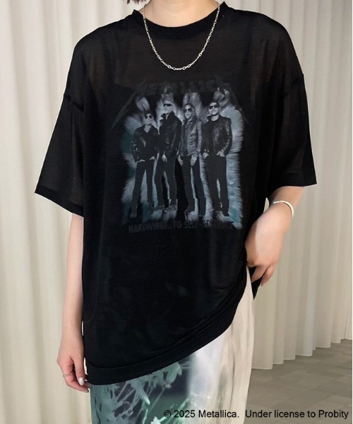 トップス MEDI LLICA SHEER TEE Ameri MEDI METALLICA SHEER TEE（Tシャツ/カットソー）｜Ameri