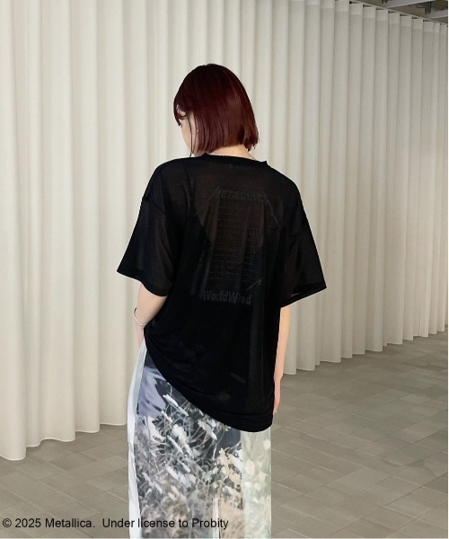 トップス MEDI LLICA SHEER TEE Ameri MEDI METALLICA SHEER TEE（Tシャツ/カットソー）｜Ameri