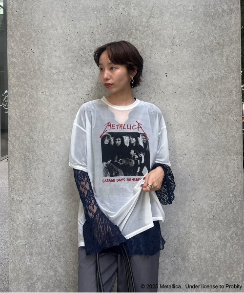 MEDI METALLICA SHEER TEE（Tシャツ/カットソー）｜Ameri