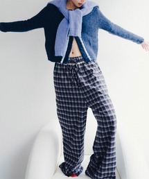 miette | ウエストフリルチェックワイドパンツ(その他パンツ)
