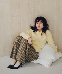 miette（ミエット）の「ウエストフリルチェックワイドパンツ（その他パンツ）」