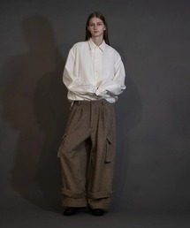【my beautiful landlet】CASHMERE OVERSIZE SHIRT