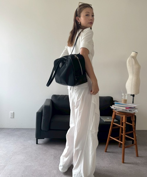 HANNE（アン）の「ナイロンカーゴパンツ（カーゴパンツ・レディース・ホワイト/ネイビー・SMALL/MEDIUM）」の5枚目の写真