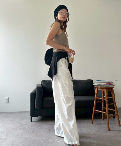 HANNE（アン）の「ナイロンカーゴパンツ（カーゴパンツ・レディース・ホワイト/ネイビー・SMALL/MEDIUM）」の13枚目の写真
