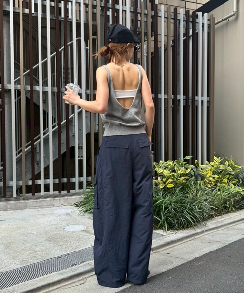 nagonstans ナゴンスタンス☆撥水 カーゴパンツ ネイビー セール】ナイロンカーゴパンツ（カーゴパンツ）｜HANNE（アン