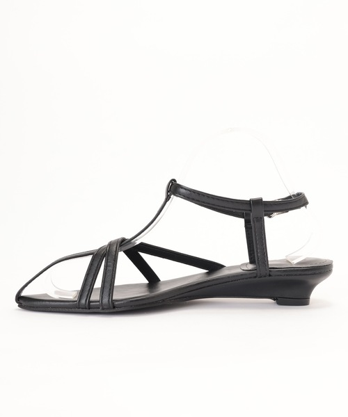 HEWN Tストラップサンダル【新品未使用】 新品未使用 HEWN 希少モデル T‑strap w‑soled ブラック - メルカリ