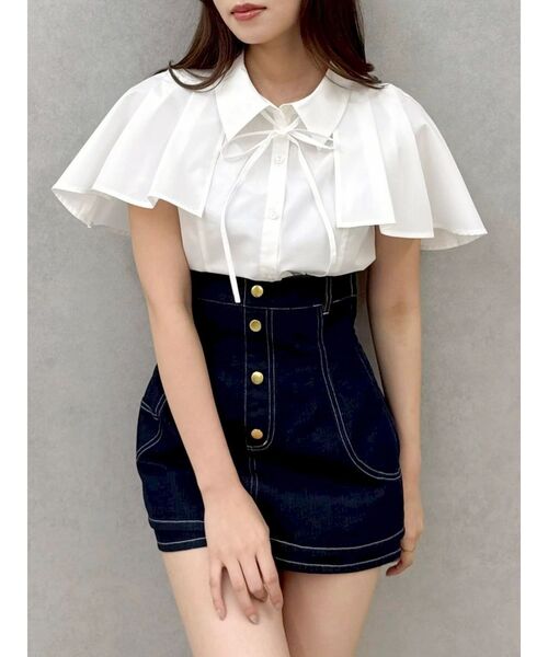 dazzlin コルセットデニムスカパン ダズリン dazzlin コルセットデニムミニスカパン （ブルー