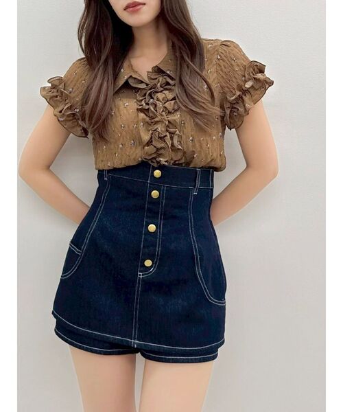 dazzlin（ダズリン）の「コルセットデニムミニスカパン（デニムパンツ・レディース・インディゴブルー/ブルー・SMALL/MEDIUM）」の15枚目の写真