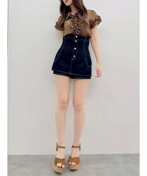 dazzlin（ダズリン）の「コルセットデニムミニスカパン（デニムパンツ・レディース・インディゴブルー/ブルー・SMALL/MEDIUM）」の17枚目の写真