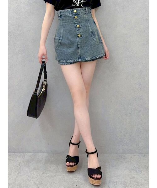 dazzlin コルセットデニムスカパン dazzlin（ダズリン）の「コルセットデニムミニスカパン（デニム