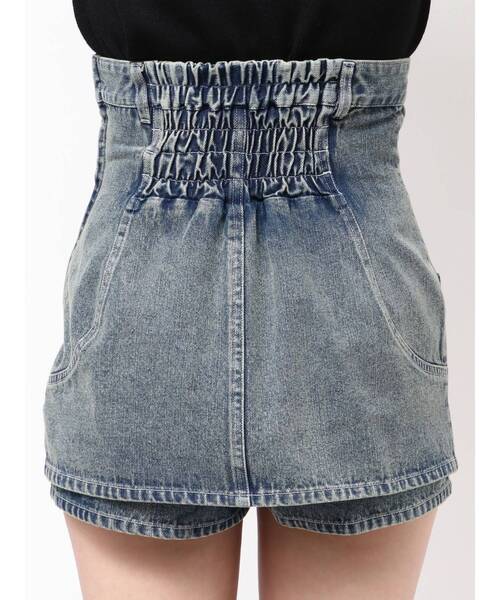 dazzlin コルセットデニムスカパン ダズリン dazzlin コルセットデニムミニスカパン （ブルー