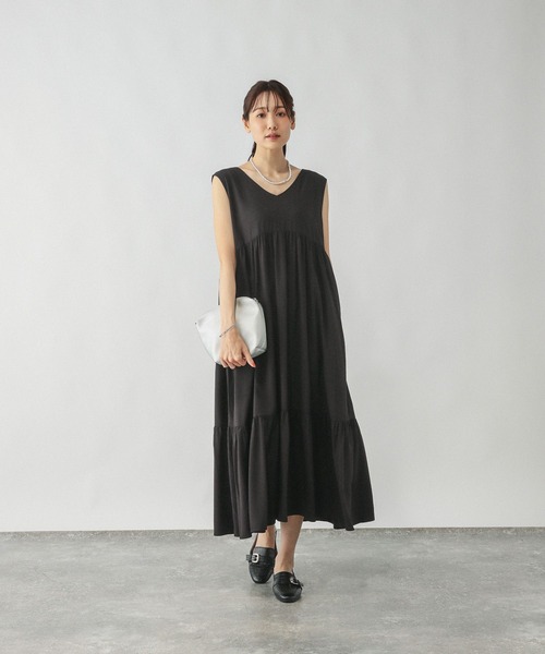 セール】さらさらリラックスノースリーブワンピース/575224