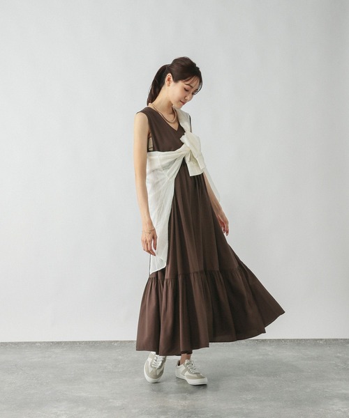 セール】さらさらリラックスノースリーブワンピース/575224