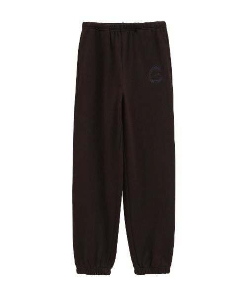 CLANE（クラネ）の「10TH LOGO SWEAT PANTS（スウェットパンツ・レディース・ホワイト/アイボリー/チャコールグレー/ブラウン・0/2/1）」の4枚目の写真
