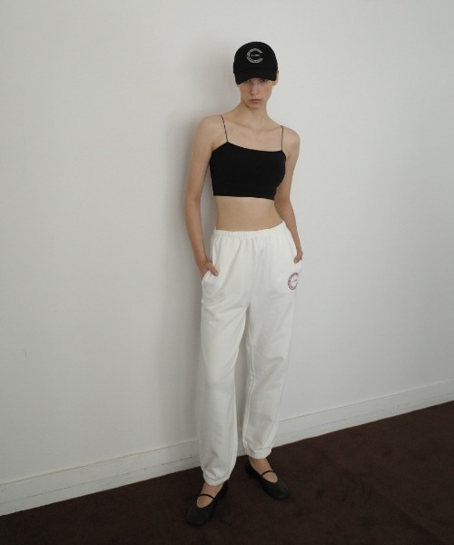 CLANE（クラネ）の「10TH LOGO SWEAT PANTS（スウェットパンツ・レディース・ホワイト/アイボリー/チャコールグレー/ブラウン・0/2/1）」の20枚目の写真