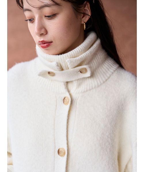 ステンカラーニットジャケットカーディガン（カーディガン/ボレロ