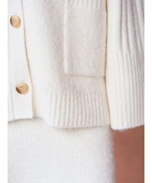 SNIDEL（スナイデル）の「ステンカラーニットジャケットカーディガン（カーディガン/ボレロ・レディース・オフホワイト/グレー/カーキ・F）」の20枚目の写真