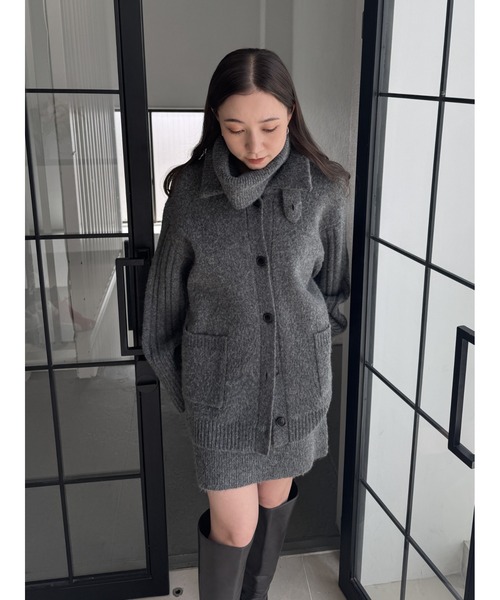 snidel ステンカラーニットジャケットカーディガン ステンカラーニットジャケットカーディガン（カーディガン/ボレロ