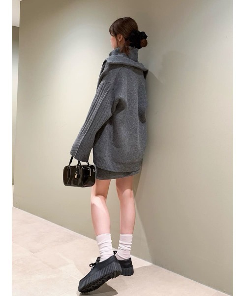 ステンカラーニットジャケットカーディガン（カーディガン/ボレロ