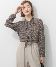1 23区 ニジュウサンク ボウタイ リボン ブラウス シャツ トップス 小さい 23区｜ニジュウサンク（レディース）のシャツ/ブラウス