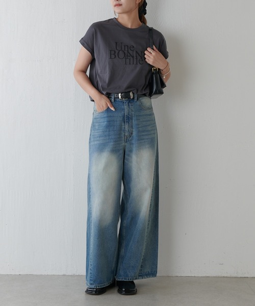 tシャツ シルケットコクーンロゴT レディース シルケットコクーンロゴT（Tシャツ/カットソー）｜Lui's（ルイス