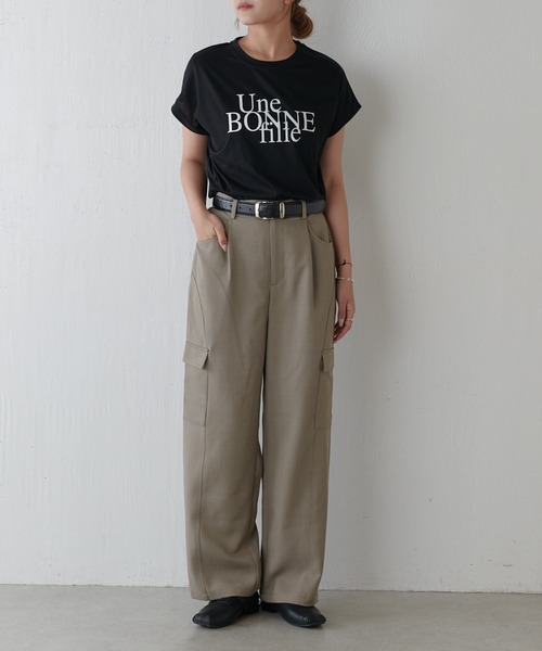 tシャツ シルケットコクーンロゴT レディース シルケットコクーンロゴT（Tシャツ/カットソー）｜Lui's（ルイス
