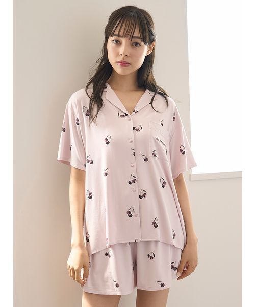 接触冷感】チェリー柄ショートパンツ（ルームウェア/パジャマ