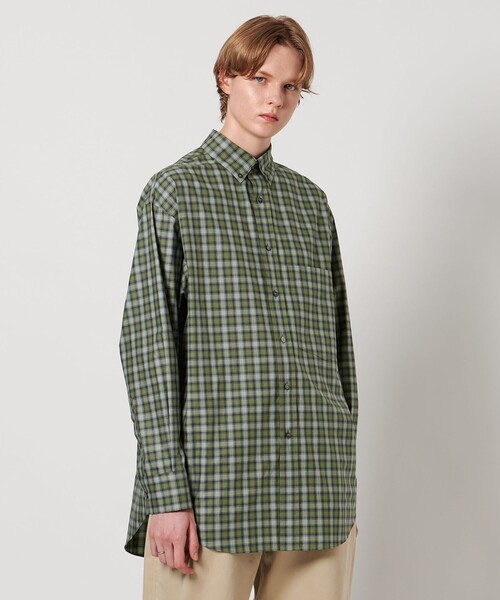 LOEFF（ロエフ）の「＜LOEFF＞チェック ボタンダウン シャツ（シャツ/ブラウス・レディース・オリーブ/パープル・0/1）」の8枚目の写真