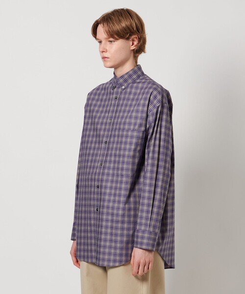 LOEFF（ロエフ）の「＜LOEFF＞チェック ボタンダウン シャツ（シャツ/ブラウス・レディース・オリーブ/パープル・0/1）」の11枚目の写真