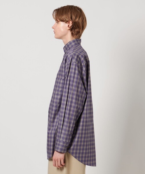 LOEFF（ロエフ）の「＜LOEFF＞チェック ボタンダウン シャツ（シャツ/ブラウス・レディース・オリーブ/パープル・0/1）」の12枚目の写真